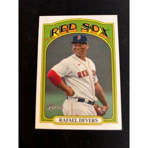 2021 topps heritage high number baseball card of Rafael devers #645
